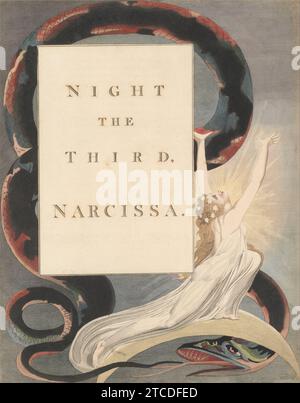 William Blake - Young's Night Thoughts, Seite 43, „Night the Third, Narcissa“. Stockfoto