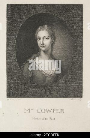 William Blake (1757–1827) – Mrs. Cowper, Mutter des Dichters Stockfoto