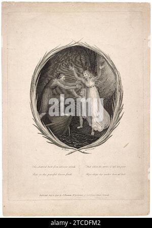 William Blake Cover an Elegy Set to Music von Thomas Commins J Fentum publ 1. Juli 1786. Stockfoto