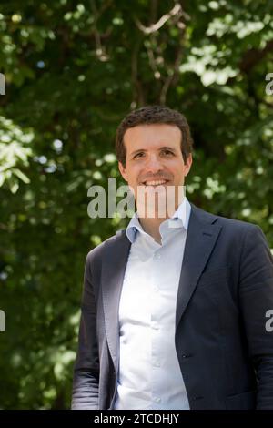 Madrid, 07.08.2018. Interview Mit Pablo Casado. Foto: Maya Balanya Archdc. Quelle: Album / Archivo ABC / Maya Balanya Stockfoto