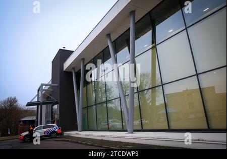 Charleroi, Belgien. Dezember 2023. Die Abbildung zeigt die Einweihung des Ausbildungszentrums der Bundespolizei in Jumet, Charleroi, Dienstag, den 12. Dezember 2023. BELGA PHOTO VIRGINIE LEFOUR Credit: Belga News Agency/Alamy Live News Stockfoto