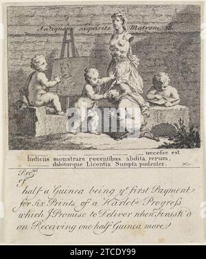 William Hogarth – Boys Peeping at Nature (2. Bundesstaat). Stockfoto