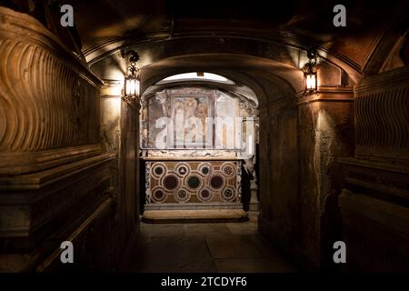 Rom, Italien - 8. August 2022 : Basílica de Santa Prassede Stockfoto