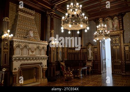 Stephanssaal, Budapester Historisches Museum, Budaer Burg, Budapest, Ungarn, Europa Stockfoto