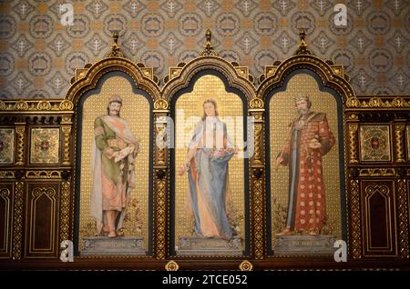 Stephanssaal, Budapester Historisches Museum, Budaer Burg, Budapest, Ungarn, Europa Stockfoto
