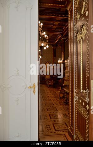Stephanssaal, Budapester Historisches Museum, Budaer Burg, Budapest, Ungarn, Europa Stockfoto