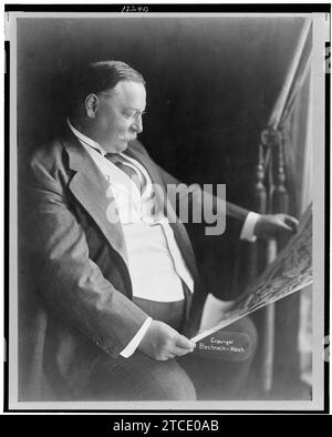 William Howard Taft, drei viertel länge Porträt, Sitzen, nach rechts gerichteter Stockfoto