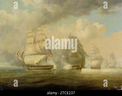 William John Huggins (1781–1845) – Flucht der HMS „Belvidera“, 23. Juni 1812 Stockfoto