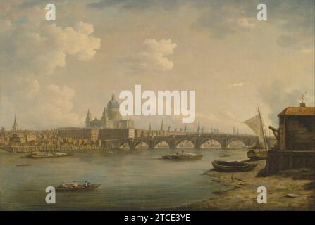 William Marlow - St. Paul's und Blackfriars Bridge Stockfoto