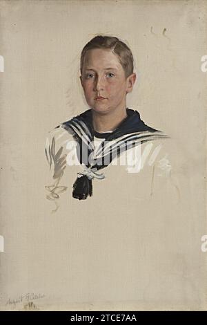 William Pape - Portraitstudie August Wilhelm Prinz von Preußen. Studie zu dem Gemälde ''Konfirmation des Kronprinzen Wilhelm und des Prinzen Heinrich''' Stockfoto