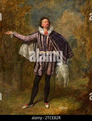 William Pleater Davidge als Malvolio in „Twelfth Night“ von William Shakespeare Henry Andrews (1794–1868) Theatre Royal, Bath. Stockfoto