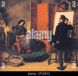 William Powell Frith - Das Schlafmodell. Stockfoto