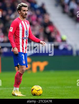 Madrid, Spanien. Dezember 2023. Antoine Griezmann von Atletico de Madrid spielte am 10. Dezember im Civitas Metropolitano Stadium in Madrid, Spanien, während des Liga-Spiels zwischen Atletico de Madrid und UD Almeria. (Foto: Cesar Cebolla/PRESSINPHOTO) Credit: PRESSINPHOTO SPORTS AGENCY/Alamy Live News Stockfoto