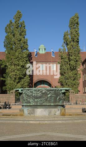 Skulptur Industrimonumentet, Königliche Technische Hochschule KTH, Kungliga Tekniska högskolan, Lindstedtsvägen, Stockholm, Schweden Stockfoto