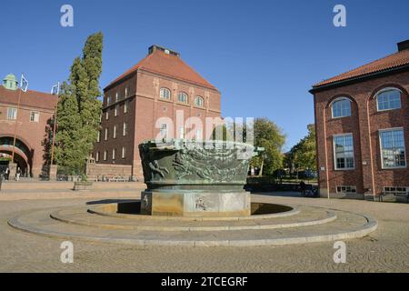 Skulptur Industrimonumentet, Königliche Technische Hochschule KTH, Kungliga Tekniska högskolan, Lindstedtsvägen, Stockholm, Schweden *** Sculpture Industrimonumentet, Königliche Technische Hochschule KTH, Kungliga Tekniska högskolan, Lindstedtsvägen, Stockholm, Schweden Stockfoto