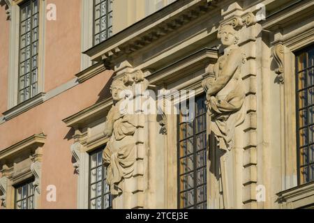 Westfassade, Königliches Schloss, Kungliga slottet, Stockholm, Schweden *** Westfassade, Königspalast, Kungliga slottet, Stockholm, Schweden Stockfoto