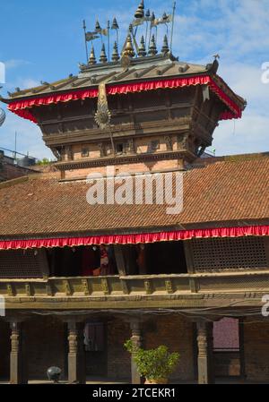 Nepal, Bhaktapur, Tachapal Tol, Bhimsen Mandir, Tempel, Stockfoto