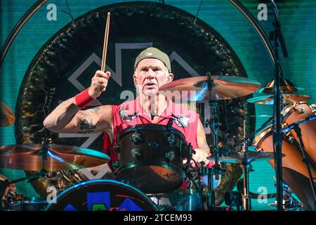 Chad Smith (Schlagzeug). Rote, Heiße Chili-Paprika. Lebt in Buenos Aires, Argentinien Stockfoto