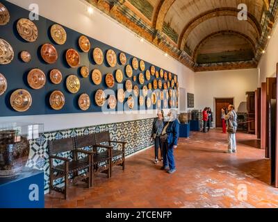 Im Inneren des Palacio Nacional Sintra oder Nationalpalast von Sintra, dem am besten erhaltenen mittelalterlichen Königspalast in Portugal Stockfoto