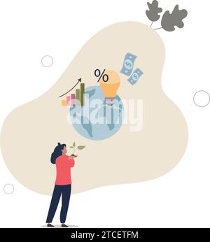 ESG oder ökologische soziale Governance finanzieren Investitionen.flache Vektorillustration. Stock Vektor