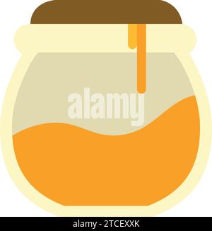 Isoliertes farbiges Honigglas Symbol Vektor Stock Vektor
