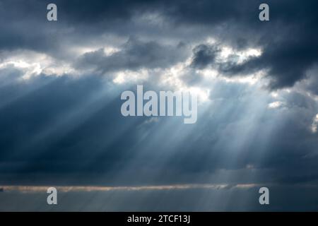 Sturmwolken über Koreatown, Los Angeles Stockfoto