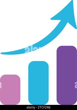 Symbol für Wachstumsdiagramm Vektor Stock Vektor