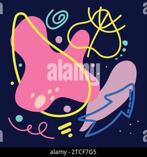 Farbiger handgezeichneter Hintergrund Vektor Stock Vektor