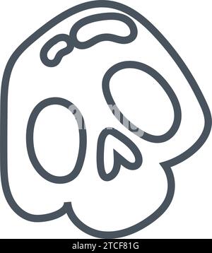 Handzeichnung Schädelskizze Symbol Vektor Stock Vektor