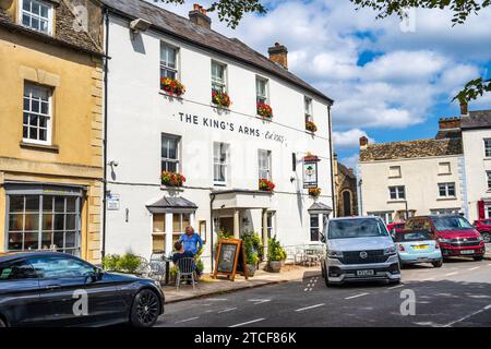 The King’s Arms on Market Place in Woodstock, Oxfordshire, England, Vereinigtes Königreich Stockfoto