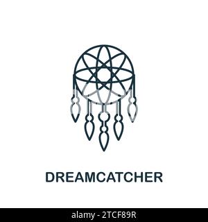 Dreamcatcher-Symbol. Einfaches Element aus der Sammlung gut schlafen. Creative Dreamcatcher Icon für Webdesign, Vorlagen, Infografiken und vieles mehr Stock Vektor