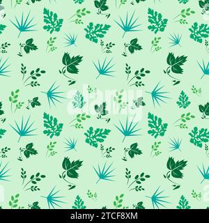 Nahtlose Textur mit Blättern Stock Vektor