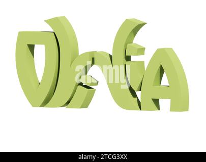 Logo Symbol 3D Namensaufschrift Olivia, geeignet für Kleidung, Schmuck Halsketten, Geburtstagsgeschenke, Verlobungen, Hochzeiten Stockfoto