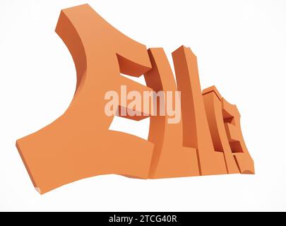 Logo Symbol 3D Namensaufschrift Ellie geeignet für Kleidung, Schmuck Halsketten, Geburtstagsgeschenke, Verlobungen, Hochzeiten Stockfoto