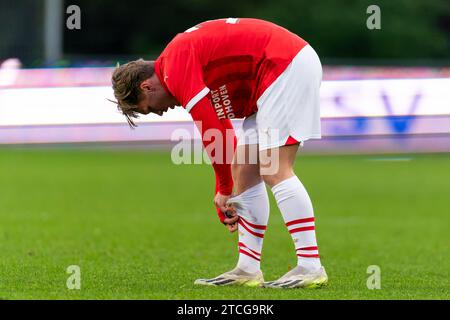 Eindhoven, Niederlande. Dezember 2023. EINDHOVEN, NIEDERLANDE - 12. DEZEMBER: Fabio Kluit von PSV sieht beim Spiel der Gruppe B - UEFA Youth League 2023/24 zwischen PSV und Arsenal FC am 12. Dezember 2023 im PSV Campus de Herdgang in Eindhoven, Niederlande, aus. (Foto: Joris Verwijst/BSR Agency) Credit: BSR Agency/Alamy Live News Stockfoto