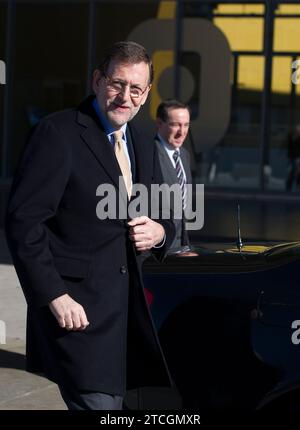 11/23/2013. Quiron Clinic. Madrid. Spanien. Operation seiner Majestät König Juan Carlos. Königin Doña Sofia, Infantin Doña Cristina und der Präsident der spanischen Regierung Don Mariano Rajoy haben den König besucht. Foto: DE San Bernardo. Archdc. Quelle: Album / Archivo ABC / Eduardo San Bernardo Stockfoto