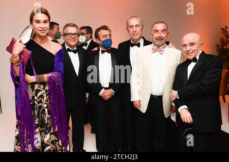 Madrid, 22.06.2021. Die Könige von Spanien Don Felipe und Doña Letizia verleihen Javier Cercas, José María Carrascal und Ricardo die Auszeichnungen Mariano de Cavia, Luca de Tena und Mingote. Foto: De San Bernardo. ARCHDC. Quelle: Album / Archivo ABC / Eduardo San Bernardo Stockfoto