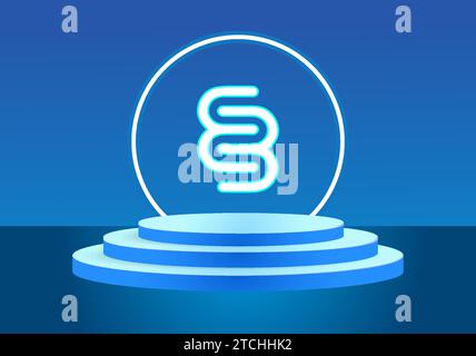 Blaues EB-Logo-Zeichen. Vektor-Logo für Unternehmen. Stock Vektor