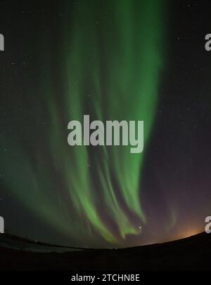 Aurora Borealis mit Venus und Jupiter vom Hotel Ranga am 14. März 20023 Stockfoto