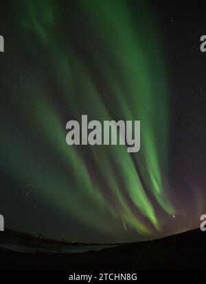 Aurora Borealis mit Venus und Jupiter vom Hotel Ranga am 14. März 20023 Stockfoto