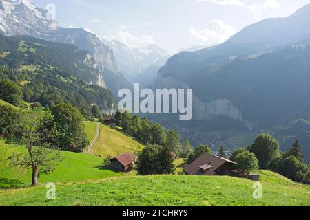 Wengen im Berner Oberland in der Schweiz Stockfoto