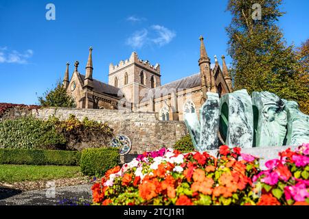 Außenansicht der St. Patrick's Cathedral, Sitz des anglikanischen Erzbischofs von Armagh, Church of Ireland, in Armagh, Nordirland Stockfoto