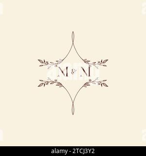 MM Wedding Initial-Logobuchstaben in hochwertigem, professionellem Design, das auf allen Druckmedien gut gedruckt wird Stock Vektor