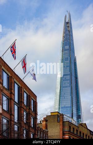 Ein Bild des Shard Wolkenkratzers während des Baus Stockfoto