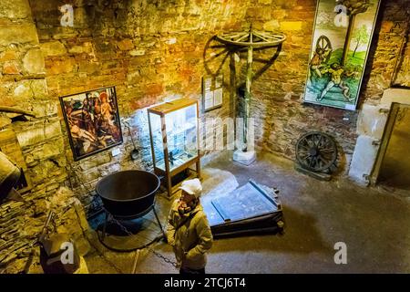 Schloss Augustusburg, Kerker mit Folterkammer Stockfoto