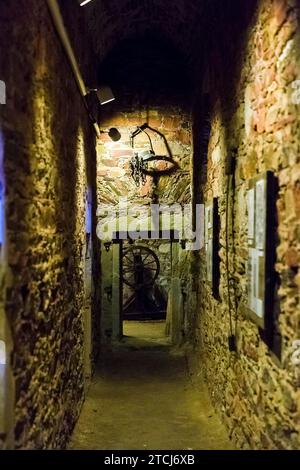 Schloss Augustusburg, Kerker mit Folterkammer Stockfoto