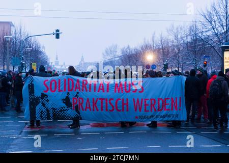 (Copyright C www.dresden-fotografie.de) (Sylvio Dittrich) (+49 1772156417) Dresden protestiert gegen den Nazi-marsch am 13. Februar zum Gedenken an die Stockfoto