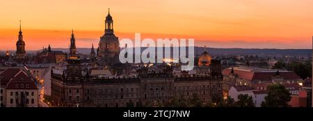 Blick auf die Altstadt von Dresden Stockfoto