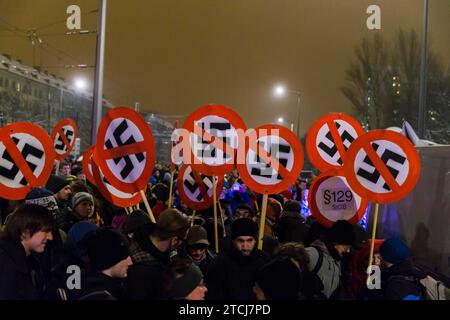 (Copyright C www.dresden-fotografie.de) (Sylvio Dittrich) (+49 1772156417) Dresden protestiert gegen den Nazi-marsch am 13. Februar zum Gedenken an die Stockfoto