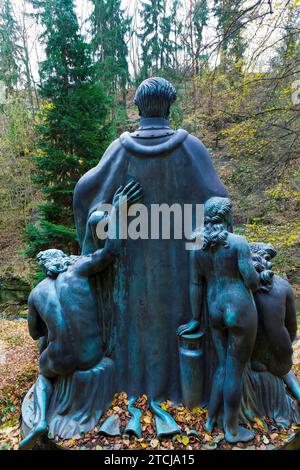 Richard-Wagner-Denkmal im Liebethaler Grund Stockfoto